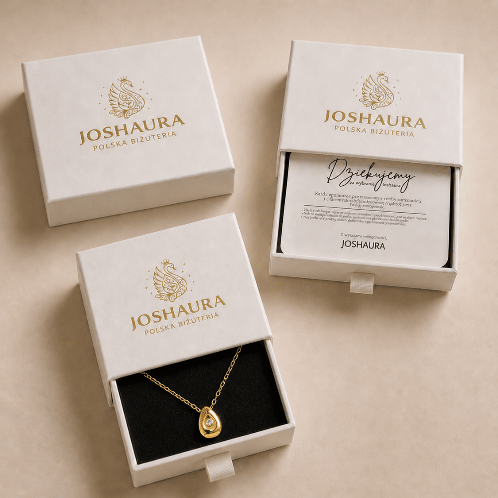 Ponadczasowy naszyjnik z 14-karatowego złota z elegancką zawieszką w kształcie kropli z cyrkonii
